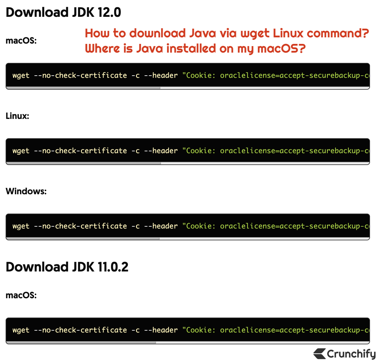 Command For Different Java Version Macos
